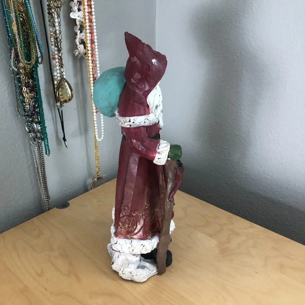 Creative Old World Santa With Cane & Satchel Christmas Holiday 15.5